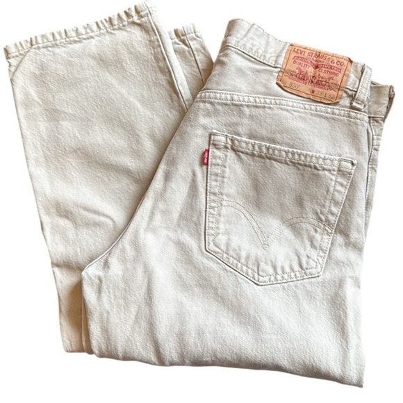Levi’s 550 Relaxed Fit Jeans Straight Leg Tan/Beige  Cotton 2006 Red Tab 33x31 - Picture 1 of 14